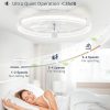 7167CASLA4L._AC_SL1500_.jpg Ceiling Fans with Lights 23 Inch Low Profile Fandelier with Remote White | 6 Speeds, Reversible, Dimmable Flush Mount Fan Light, Modern Ceiling Fan with Lights for Bedroom Bladeless
