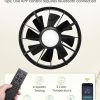 windphoto 20" Black IP65 Waterproof Outdoor Ceiling Fan with Light for Patios | APP&Remote Control,6-Speeds,3CCT Dimmable,Reverse DC Motor, Suitable for 10' x 12' Area,for Gazebo,Porch