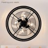 716jg3mKgUL._AC_SL1500_.jpg windphoto 22 inch Caged Fandelier Ceiling Fan Light with Remote, Walnut | 6 Speed Adjustable,Timing, Quiet & Powerful DC, Small, Farmhouse, Industrial, Enclosed, Bladeless, Bedroom, Kitchen, Downrod
