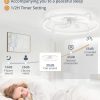 windphoto 30" Ceiling Fans with Lights and Remote, Low Profile Led Fan Light | Flush Mount, Stepless Dimmable Fandelier, 6 Speeds, 3 CCT, Quiet Reversible DC Motor, 2H Timer, Bedroom, Living Room, White