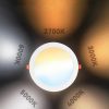716tDud-qL._AC_SL1500_.jpg windphoto 5CCT 12 Pack Ultra Thin LED Recessed Lighting 8 Inch Slim Selectable 2700K-6000K, Smooth Dimmable, High Brightness 1900 LM, 18W Eqv 180W Canless LED Downlight with Jbox, IC Rated, ETL