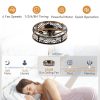 717Cs0SlXL._AC_SL1500_.jpg windphoto 20" Caged Ceiling Fan with Light and Remote, Fandalier, Black Gold | Flush Mount Low Profile, APP Control, Rustic Bladeless Industrial Enclosed, Quiet & Powerful for Bedroom,Kitchen,Dining Room