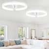 717l6LOqS1L._AC_SL1500_.jpg windphoto 2 Pack 20" Ceiling Fans with Lights, Fandelier for Bedroom | Flush Mount Fan Light, Stepless Dimmable, App/Remote Control, 3 CCT Led, 6 Speeds, Quiet Reversible DC Motor, White