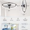 717mV2rNdVL._AC_SL1500_.jpg Ceiling Fans with Lights 23 Inch Low Profile Fandelier with Remote Brown | 6 Speeds, Reversible, Dimmable Flush Mount Fan Light, Modern Ceiling Fan with Lights for Bedroom Bladeless
