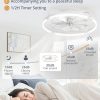 7185Jaf1BCL._AC_SL1500_.jpg windphoto 2 Pack 24" Ceiling Fans with Lights and Remote, Low Profile | Flush Mount, Stepless Dimmable Fandelier, 6 Speeds, 3 CCT, Quiet Reversible DC Motor, 2H Timer, Bedroom, Living Room, White