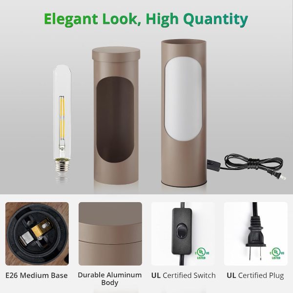7188TrI2AtL._AC_SL1500_.jpg windphoto Brown Kosher Shabbos Table Lamp, T10 Bulb Included | Shabbat Light, Nightlight Function, 400LM Brightness, 4W Eqv 40W, Warm Light, Living Room, Bedroom, Home Decor