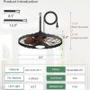windphoto 24" Outdoor IP65 Waterproof Plug in Ceiling Fan with Lights | 6 Speeds,3CCT,Quiet,Timer,Remote Control,Smart App,DC motor,Reversible,Caged Design,ABS Material,Gazebo,Patio,Porch,Pergola