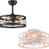 718aDTSuzL._AC_SL1500_.jpg windphoto 16 inch Caged Ceiling Fan with Light, Industrial Ceiling Fan with Remote, Farmhouse Fan Lights Ceiling Fixtures for Kitchen, Bedroom, Outdoor6 Speed, Timing