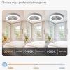 718fCCSe2eL._AC_SL1500_.jpg windphoto 20 Inch Low Profile Bladeless LED Ceiling Fan Light, Grey RGB | Flush Mount, Modern, 6 Speed Adjustable, 3000-6000K Dimmable, 3000LM, Indoor Bedroom Living Room, Remote/APP Control