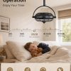 719AKtZXrL._AC_SL1500_.jpg windphoto 10" Small Wall Mount Fan with Remote Plug in Cord, Black | 6 Speed, Timing, Reversible, Adjustable Tilt, Indoor, Tabletop, Ceiling fan, Corner Fans, Basement Workshop Tool Room Garage