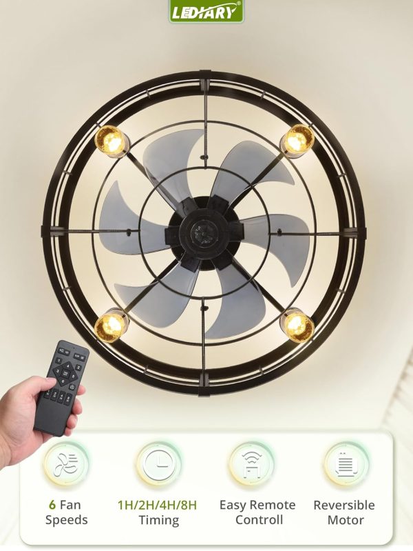 719DLCrN1FL._AC_SL1500_.jpg windphoto 22" Outdoor Ceiling Fan with Lights for Patio,Waterproof Gazebo Fan | Plug in Outdoor Fan with Remote Control,4Timer, 6-Speed Reversible Motor, Hanging Caged Ceiling Fan for Porch, Pergola,Canopy