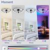 719FAKer9L._AC_SL1500_.jpg windphoto Ceiling Fan with Light,23inch Low Profile Fandelier with Remote RGB | RGB,6 Speeds, Reversible DC Motor, Dimmable Flush Mount Fan Light, Modern fans for Bedroom