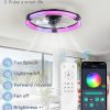719NuShK4nL._AC_SL1500_.jpg windphoto Ceiling Fan with Light,20inch Low Profile Fandelier with Remote RGB | RGB,6 Speeds, Reversible DC Motor, Dimmable Flush Mount Fan Light, Modern fans for Bedroom