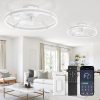 719UpoEBzL._AC_SL1500_.jpg windphoto 24'' Low Profile Ceiling Fans with Lights and Remote, White, 2 Pack | 3000-6000K Dimmable LED, 6 Wind Speeds, Quiet Reversible DC Motor, Small Flush Mount Fandelier for Bedroom, Living Room