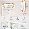 windphoto 24" Ceiling Fans with Lights, Low Profile Fandelier for Bedroom | Flush Mount Fan Light, Stepless Dimmable, App/Remote Control, 3 CCT Led, 6 Speeds, Quiet Reversible DC Motor, Gold