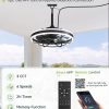 windphoto 20" Outdoor Ceiling Fans with Light, IP65 Waterproof Gazebo Fan