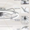 71A4Rg9oTNL._AC_SL1500_.jpg windphoto 2 Pack 24" Ceiling Fans with Lights and Remote, Low Profile | Flush Mount, Stepless Dimmable Fandelier, 6 Speeds, 3 CCT, Quiet Reversible DC Motor, 2H Timer, Bedroom, Living Room, Grey