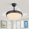 71A5UM3eYVL._AC_SL1500_.jpg windphoto Retractable Ceiling Fan with Lights and Remote & APP Control, 42 Inch Fandelier Ceiling Fan with Light, 6 Speed Dimmable Reversible Memory, Modern Silent Smart Fan for Bedroom Living Room