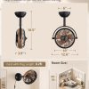 71ARv5rTfUL._AC_SL1500_.jpg windphoto 10" Small Wall Mount Fan with Remote Plug in Cord, Wood Grain | 6 Speed, Timing, Reversible, Adjustable Tilt, Indoor, Tabletop, Ceiling fan, Corner Fans, Basement Workshop Tool Room Garage