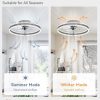 windphoto Ceiling Fans with Lights and Remote, 20'' Low Profile Ceiling Fan with Light, 3000-6000K Dimmable Fandelier Ceiling Fans, Modern Flush Mount Fan Light for Bedroom with 6 Wind Speeds-Sandy Gray | 3000-6000K Dimmable LED, 6 Wind Speeds, Quiet Reversible DC Motor, Small Flush Mount Fandelier for Bedroom, Living Room
