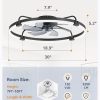 71AZwgWYgYL._AC_SL1500_.jpg windphoto 30" Ceiling Fans with Lights and Remote, Low Profile Led Fan Light | Flush Mount, Stepless Dimmable Fandelier, 6 Speeds, 3 CCT, Quiet Reversible DC Motor, 2H Timer, Bedroom, Living Room, Black