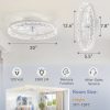 windphoto 2-Pack 20" Ceiling Fans with Lights, APP & Remote, White | Low Profile, Flush Mount, Fandelier, 3000K-6000K, Dimmable LED, for Bedroom