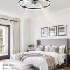 71B4mbw-5OL._AC_SL1500_.jpg windphoto 24'' Modern Low Profile Ceiling Fans with Lights and Remote, Black | 3000-6000K Dimmable LED, 6 Wind Speeds, Quiet Reversible DC Motor, Small Flush Mount Fandelier for Bedroom, Living Room