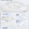 windphoto 30" Low Profile Ceiling Fans with Lights, Remote/APP Control, White | Wider Airflow, Stepless Dimmable LED, Quiet Reversible DC Motor, 6 Speeds, 3CCT, Timer, Bedroom, Living Room, Kitchen