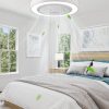 71BQUUEmIrL._AC_SL1500_.jpg windphoto 22in Bladeless Enclosed LED Ceiling Fan Light with Remote, White | Flush Mount, Modern, 6 Speed Adjustable, 3000-6000K Dimmable, 3000LM, Indoor Bedroom Living Room, Remote/APP Control