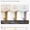 71BgT2NyKDL._AC_SL1500_.jpg windphoto 22in Bladeless Enclosed LED Ceiling Fan Light with Remote, White | Flush Mount, Modern, 6 Speed Adjustable, 3000-6000K Dimmable, 3000LM, Indoor Bedroom Living Room, Remote/APP Control