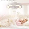 71BrF-3dzBL._AC_SL1500_.jpg windphoto 20 Inch Low Profile Bladeless Enclosed LED Ceiling Fan Light, White | Flush Mount, Modern, 6 Speed Adjustable, 3000-6000K Dimmable, 3000LM, Indoor Bedroom Living Room, Remote/APP Control