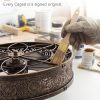 71CFF474vdL._AC_SL1500_.jpg windphoto 20" Caged Farmhouse Victorian Ceiling Fan with Light, Black Gold | Downrod, Bladeless Enclosed Fandelier, 6 Speed, Quiet Powerful DC, Rustic,Vintage, Rustic, Small, Bedroom, Kitchen