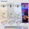 71CTIjVi2SL._AC_SL1500_.jpg windphoto Ceiling Fan with Light,20inch Low Profile Fandelier with Remote RGB | RGB,6 Speeds, Reversible DC Motor, Dimmable Flush Mount Fan Light, Modern fans for Bedroom