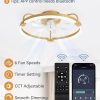 71D704XKQJL._AC_SL1500_.jpg windphoto 20" Ceiling Fans with Lights and Remote, Low Profile Led Fan Light | Flush Mount, Stepless Dimmable Fandelier, 6 Speeds, 3 CCT, Quiet Reversible DC Motor, 2H Timer, Bedroom, Living Room, Gold