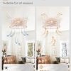 windphoto 16in Caged Low Profile Ceiling Fan Light with Remote White Gold | Flush Mount, Farmhouse, Bladeless Enclosed Fandelier, Small, 6 Speed, Quiet Reversible DC, Bedroom, Kitchen, Living Room,