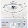 71DUWs-MHbL._AC_SL1500_.jpg windphoto 2 Pack 20" Low Profile Ceiling Fans with Lights and Remote | Flush Mount, Stepless Dimmable Fandelier, 6 Speeds, 3 CCT, Quiet Reversible DC Motor, 2H Timer, Bedroom, Living Room, Grey