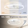 71DdPZwHG9L._AC_SL1500_.jpg windphoto 2 Pack 24" Ceiling Fans with Lights and Remote, Low Profile | Flush Mount, Stepless Dimmable Fandelier, 6 Speeds, 3 CCT, Quiet Reversible DC Motor, 2H Timer, Bedroom, Living Room, White