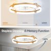 windphoto 24" Ceiling Fans with Lights, Low Profile Fandelier for Bedroom | Flush Mount Fan Light, Stepless Dimmable, App/Remote Control, 3 CCT Led, 6 Speeds, Quiet Reversible DC Motor, Gold