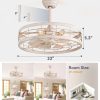 71Ds8JLJ12L._AC_SL1500_.jpg windphoto 22 inch Caged Bladeless Ceiling Fan Light with Remote, White Gold | 6 Speed Adjustable,Timing, Quiet & Powerful DC, Small, Farmhouse, Industrial, Enclosed, Bladeless, Bedroom, Kitchen, Downrod