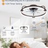 71E4sThH5GL._AC_SL1500_.jpg windphoto 20" Ceiling Fans with Lights and Remote, Low Profile Led Fan Light | Flush Mount, Stepless Dimmable Fandelier, 6 Speeds, 3 CCT, Quiet Reversible DC Motor, 2H Timer, Bedroom, Living Room, Brown