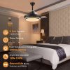 71EAVaa1leL._AC_SL1500_.jpg windphoto 42 Inch Retractable Ceiling Fans with Lights and Remote | Fandelier Ceiling Fans with LED Light, Modern Ceiling Fan, Stepless Color Changeable, Dimmable, Timer Setting, Black