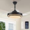 71EpgsAlkOL._AC_SL1500_.jpg windphoto 42 Inch Retractable Ceiling Fans with Lights and Remote | Fandelier Ceiling Fans with LED Light, Modern Ceiling Fan, Stepless Color Changeable, Dimmable, Timer Setting, Black