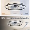 71EyU7-mk3L._AC_SL1500_.jpg windphoto 30" Ceiling Fans with Lights and Remote, Low Profile Led Fan Light | Flush Mount, Stepless Dimmable Fandelier, 6 Speeds, 3 CCT, Quiet Reversible DC Motor, 2H Timer, Bedroom, Living Room, Black