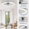 71FDwZ7JAbL._AC_SL1500_.jpg windphoto 23" Ceiling Fans with Lights and Remote for Bedroom, Grey | Low Profile Fan Light, 3000K-6000K Stepless Dimmable Fandelier, 6 Speed, Reversible DC Motor, APP & Remote Control, Low Noice