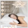 71FW6rr3Y6L._AC_SL1500_.jpg windphoto Flower Fandalier Ceiling Fan with Light, Modern Low Profile Small | 27 Inch Flush Mount, 3000-6000K Dimmable LED, Remote&App Control, Quiet DC Motor, for Bedroom, Living Room, Indoor, Black