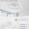 71Fee2Hi8dL._AC_SL1500_.jpg windphoto 20 Inch Low Profile Ceiling Fans with Lights and Remote, Fandelier Ceiling Fan Flush Mount, 3000K-6000K Dimmable LED Fan Light, White Modern Ceiling Fans with Lights for Bedroom | Flush Mount, Fandelier, 3000K-6000K, Dimmable LED, for Bedroom