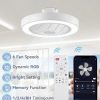 71Fl4IASicL._AC_SL1500_.jpg windphoto 22 Inch Low Profile Bladeless LED Ceiling Fan Light, White RGB | Flush Mount, Modern, 6 Speed Adjustable, 3000-6000K Dimmable, 3000LM, Indoor Bedroom Living Room, Remote/APP Control