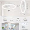 71G5dPFlrRL._AC_SL1500_.jpg windphoto 2 Pack 20" Ceiling Fans with Lights and Remote for Bedroom, White | Low Profile Fan Light, 3000K-6000K Stepless Dimmable Fandelier, 6 Speed, Reversible DC Motor, APP & Remote Control, Low Noice