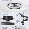windphoto 24" Low Profile Ceiling Fans with Lights, Remote/APP Control, Black | Wider Airflow, Stepless Dimmable LED, Quiet Reversible DC Motor, 6 Speeds, 3CCT, Timer, Bedroom, Living Room, Kitchen