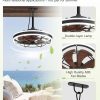 71Gk4HpKQIL._AC_SL1500_.jpg windphoto 20" Outdoor Ceiling Fans with Light, IP65 Waterproof Gazebo Fan | Outdoor Fan with Hanging Hook, Remote & App Control, 3CCT Dimmable,Timer, Caged Plug in Ceiling Fan for Patio, Porch, Pergola
